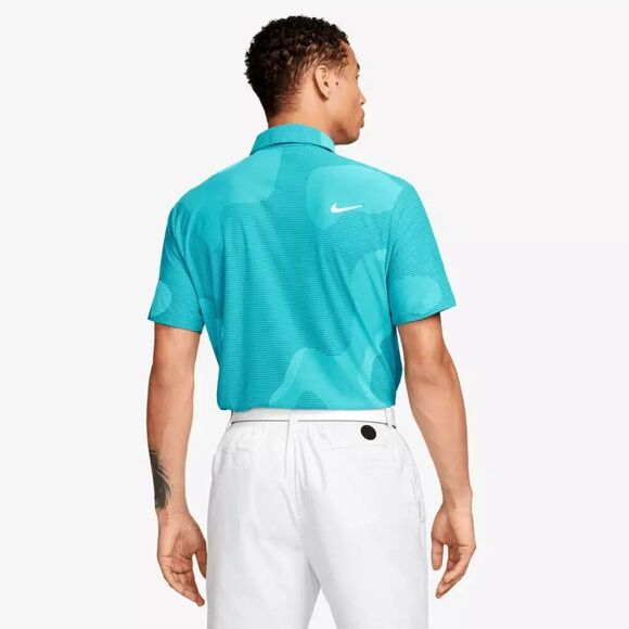 Nike Dri-Fit ADV Tour Camo DR5312-381 Teal Polo Golf Shirt Men's Medium Tall NEW - Picture 3 of 8